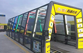 南京洗車機廠家林頓自動化FX-11系列隧道式全自動洗車機，結構輕盈堅固、外觀新穎大氣